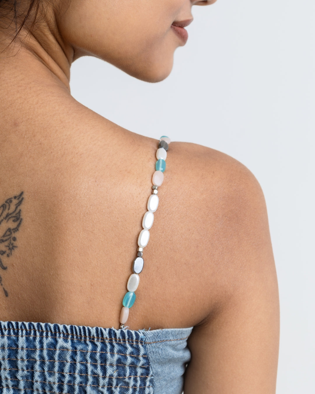 Pearl Multicolor Beaded Bra Straps