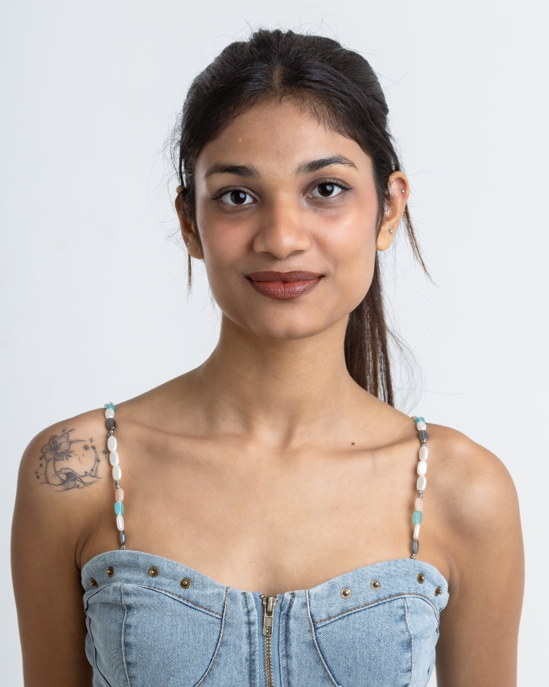 Pearl Multicolor Beaded Bra Straps