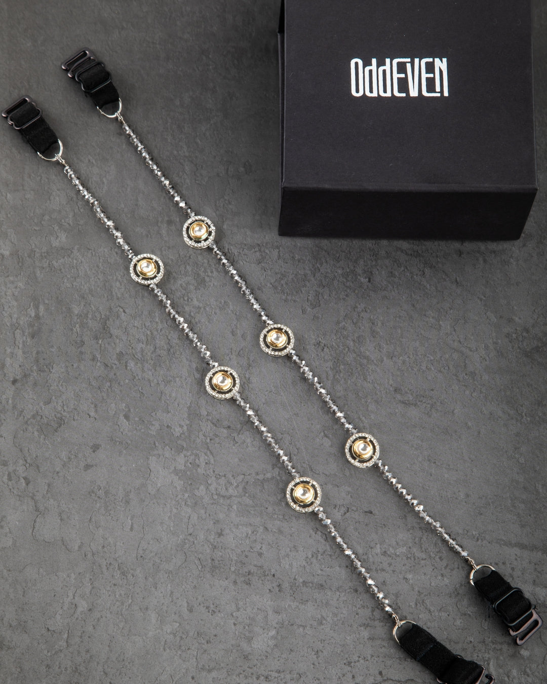 Moonlight Kundan Beaded Bra Straps & Phone Chain Bundle