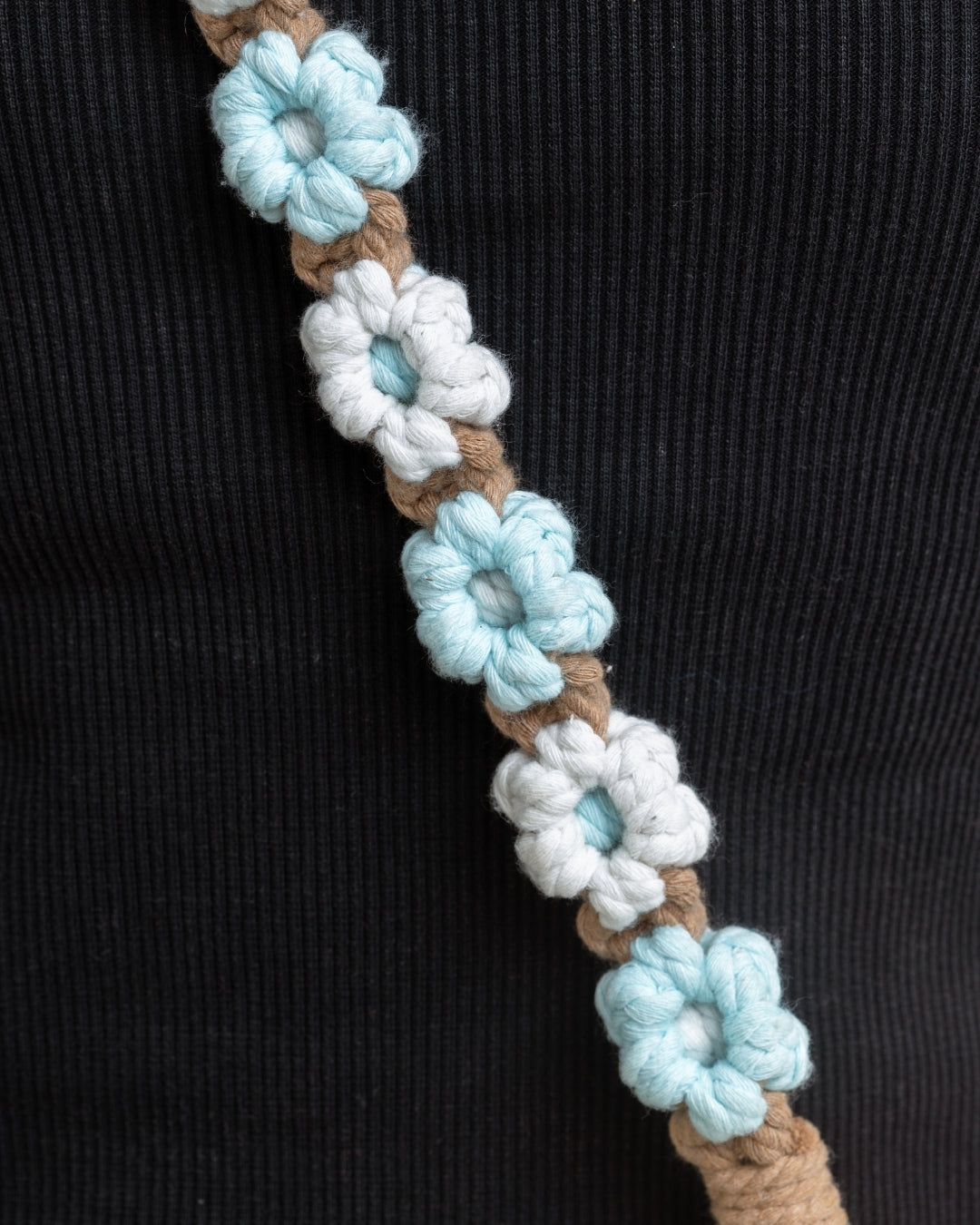 Pastel Blue Crochet Phone Chain