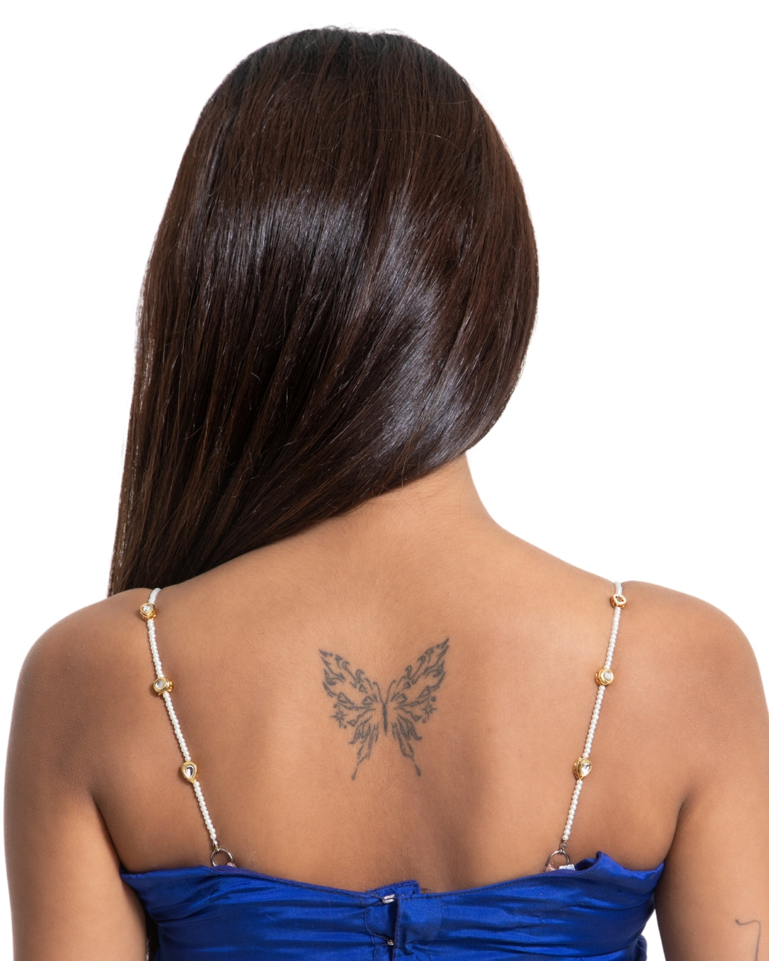 Kundan Elegance Beaded Bra Straps