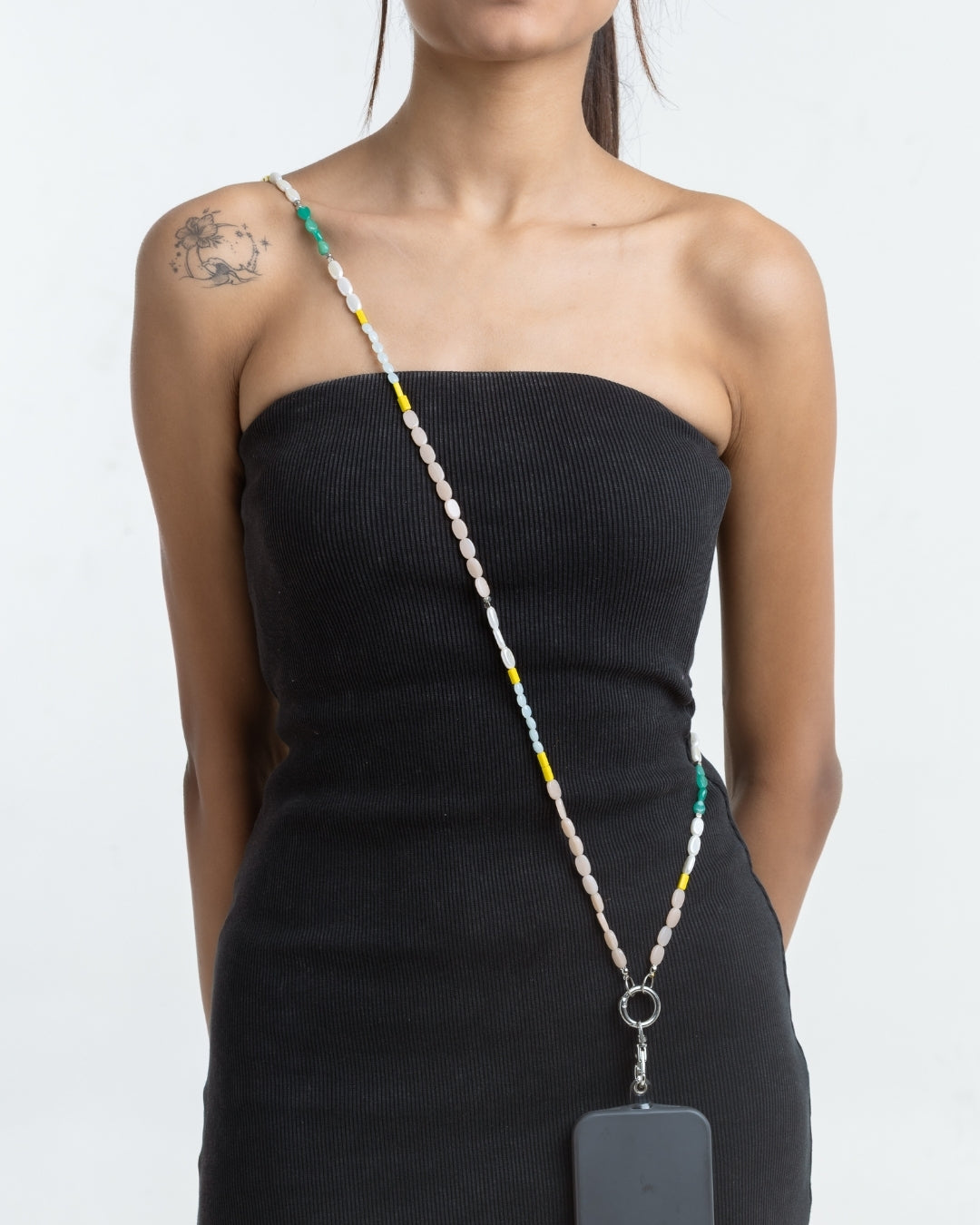 Multicolor Pastel Beaded Phone Chain