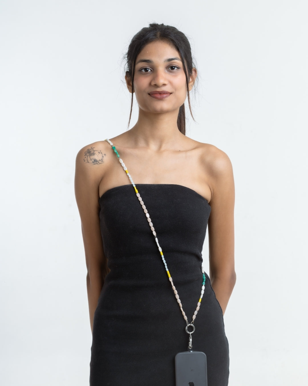 Multicolor Pastel Beaded Phone Chain