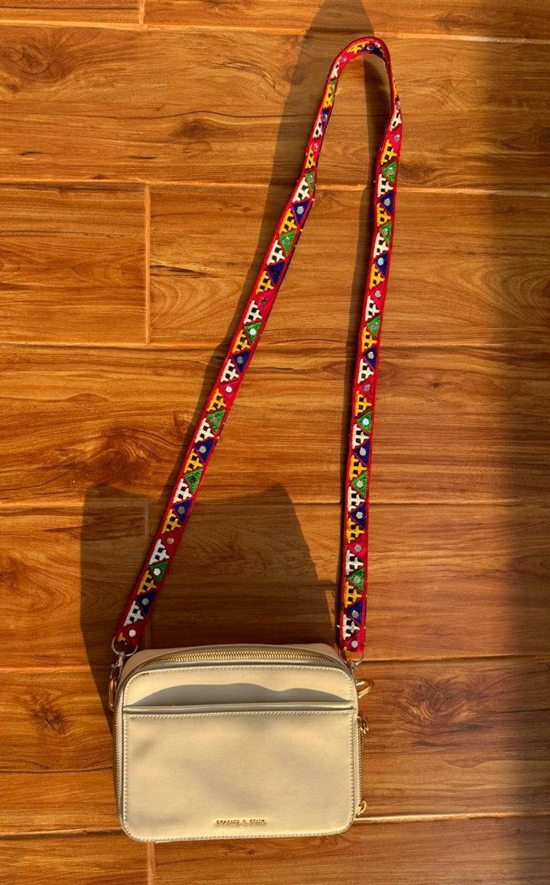 Red Kutchi Bharat Phone / Bag Belt - Boho Collection