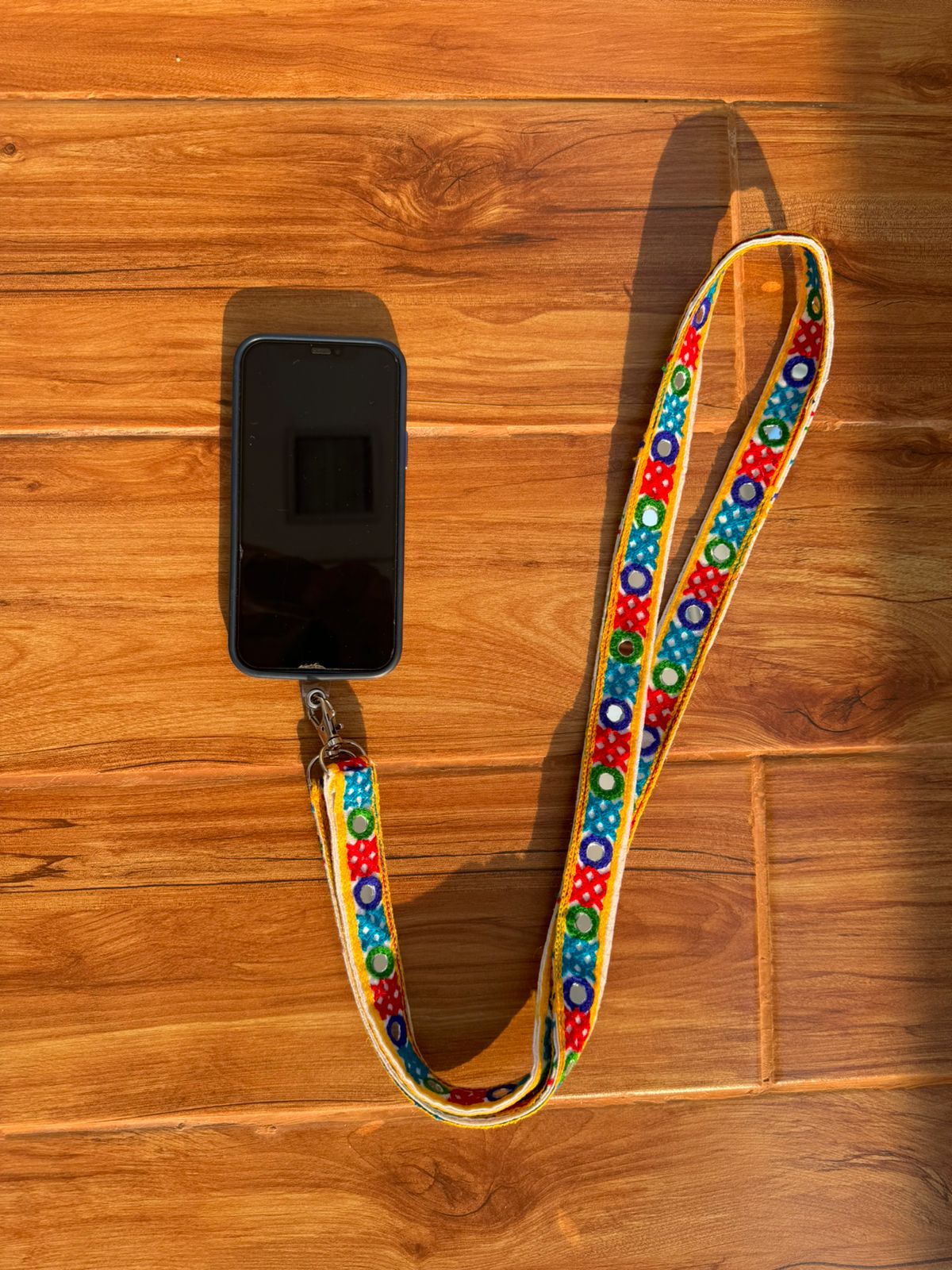 White Kutchi Bharat Phone / Bag Belt
