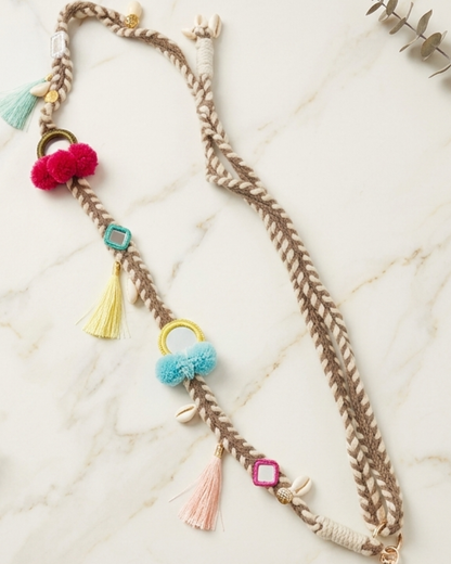 Grey Boho Tassel Crossbody Phone Chain/Bag Chain