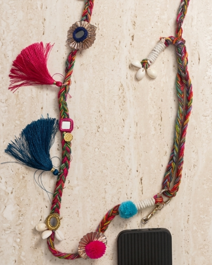 Multicolour Boho Tassel Crossbody Phone Chain/Bag Chain