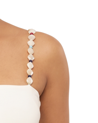 Confetti Pearl Beaded Bra Straps
