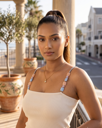 Cotton Candy Beaded Bra Straps