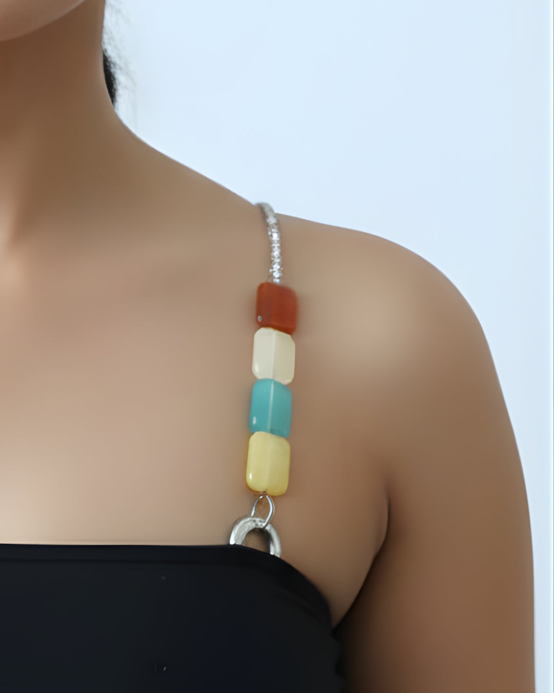 Terra Multicolor Beaded Bra Straps