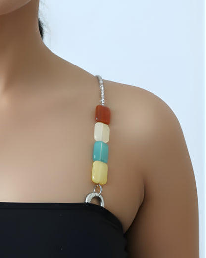 Terra Multicolor Beaded Bra Straps