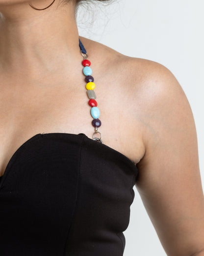 Multicolor Halter Neck Beaded Bra Straps