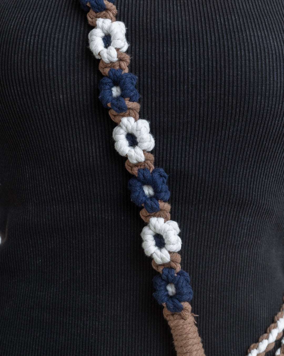 Blue & Brown Crochet Phone Chain