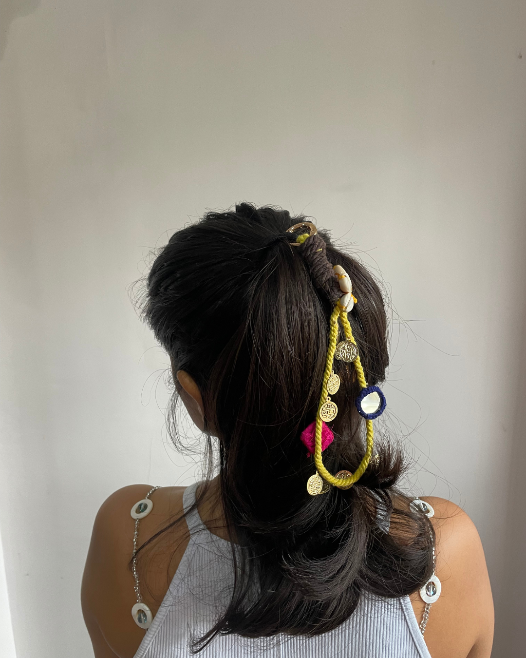 Yellow Boho Wrist Phone Chain - 2 in 1 OddEven Accessory