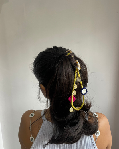 Yellow Boho Wrist Phone Chain - 2 in 1 OddEven Accessory