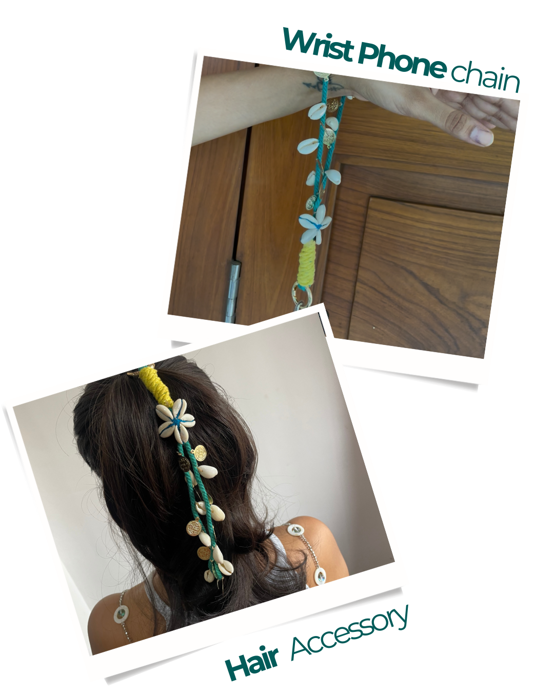 Yellow Boho Wrist Phone Chain - 2 in 1 OddEven Accessory