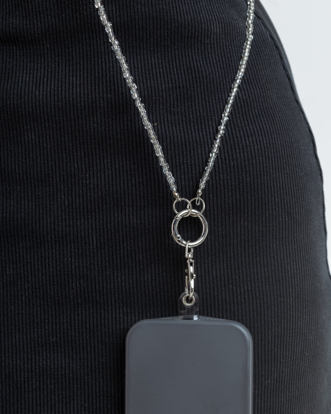 Transparent Beaded Phone Chain