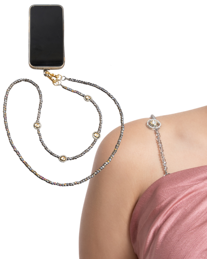 Moonlight Kundan Beaded Bra Straps & Phone Chain Bundle