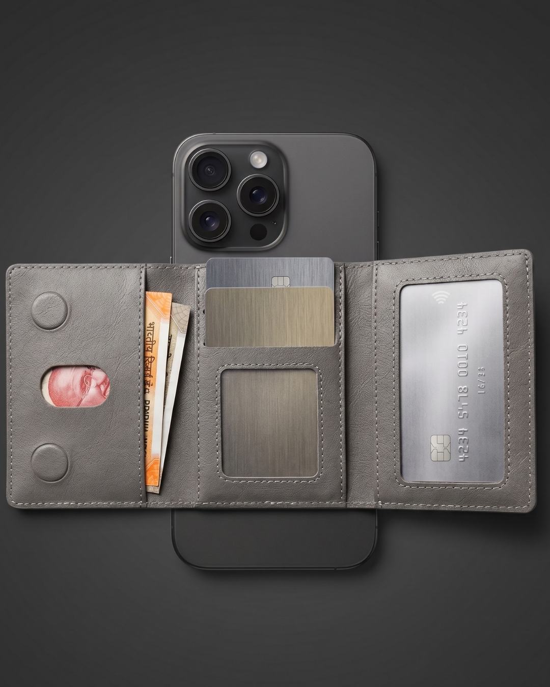 Grey Magsafe Card Holder