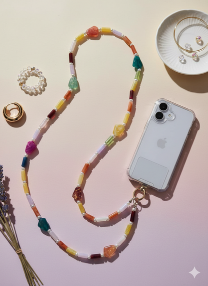 Sorbet Beaded Phone Chain / Lanyard